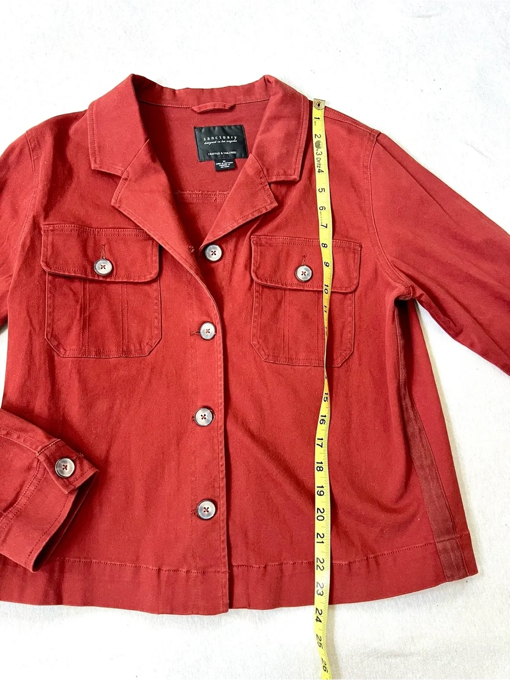 Sanctuary Streetwear Boho Chic Rust Utility Cotton Jacket